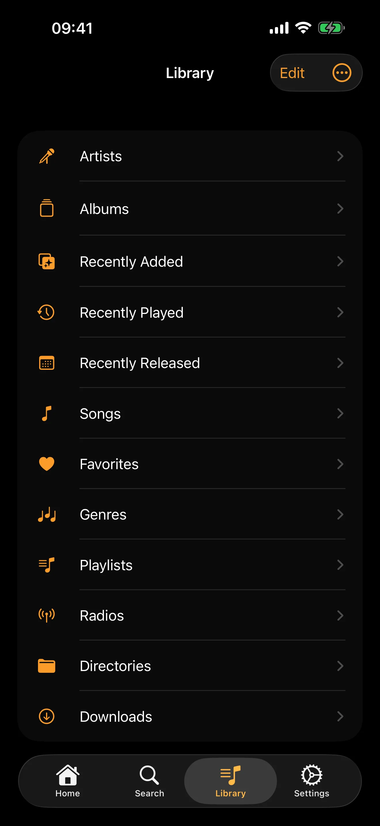NaviBeat Library on iPhone