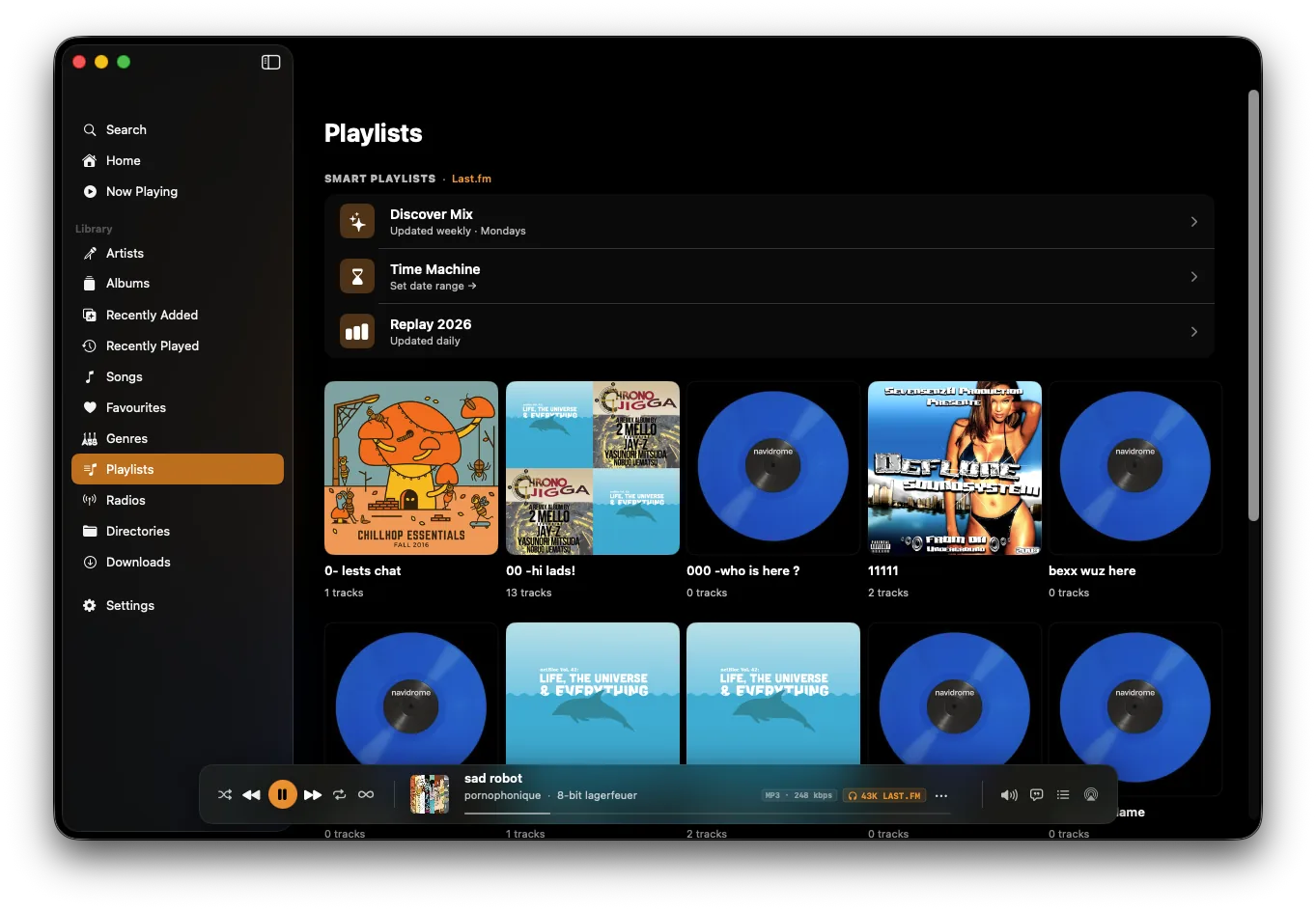 NaviBeat Playlists on Mac