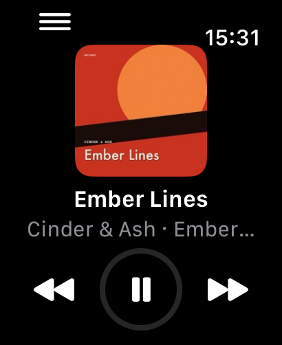 NaviBeat Now Playing on Apple Watch.