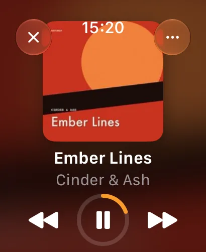 NaviBeat Now Playing on Apple Watch.